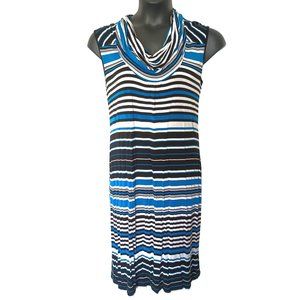 Spence Striped soft casual sleeveless dress L